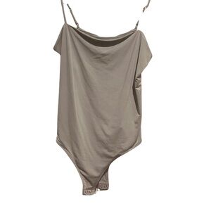 Grey spandex bodysuit